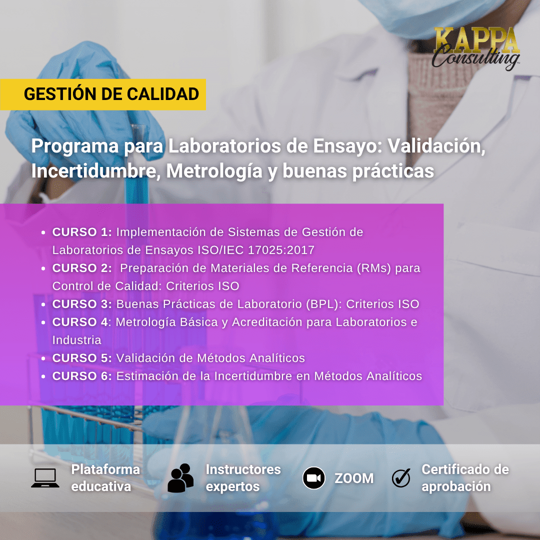 Programa para Laboratorios de Ensayo Validación, Incertidumbre, Metrología y Buenas Prácticas 2025 2024