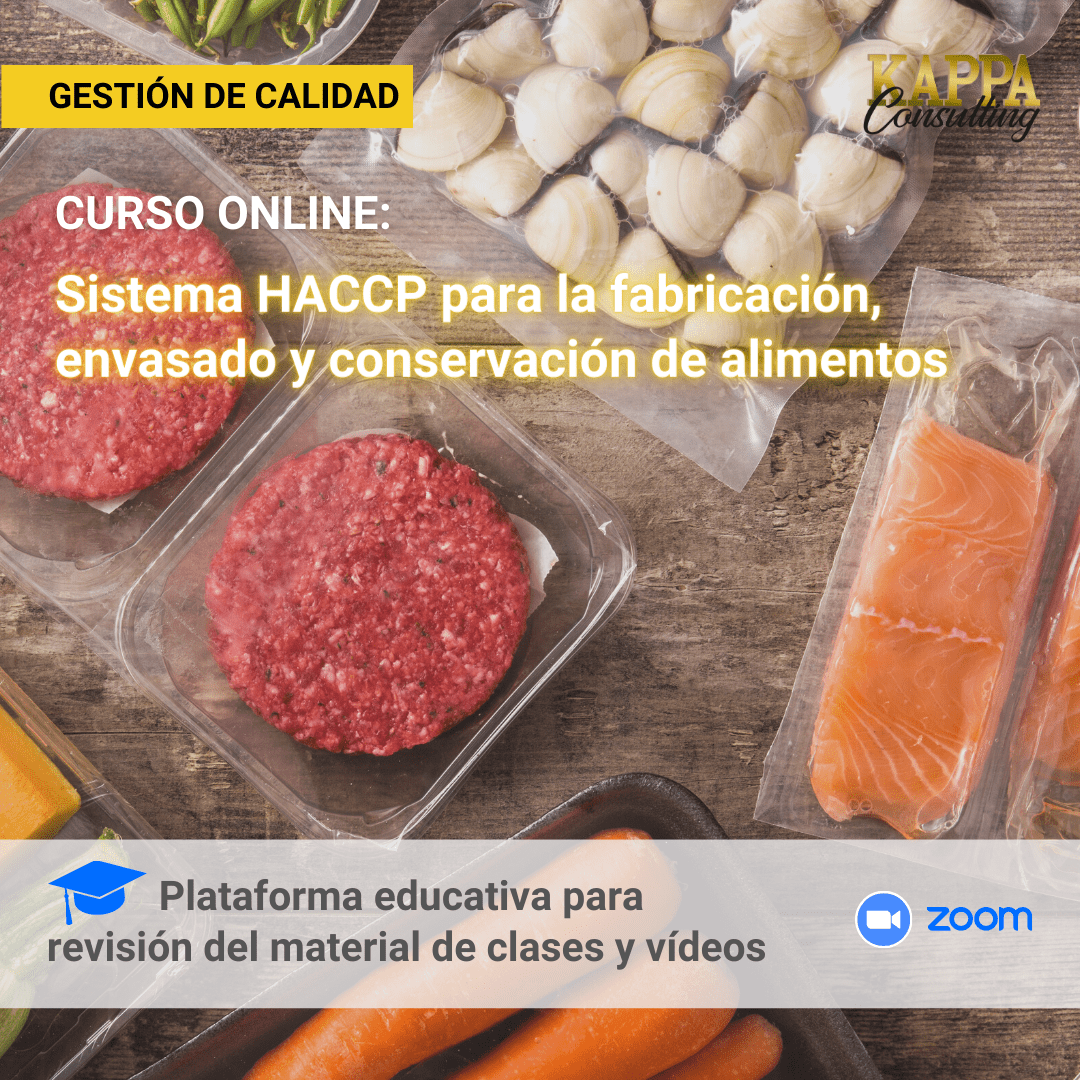 Curso online: Sistema HACCP para la para la fabricación, envasado y conservación de alimentos