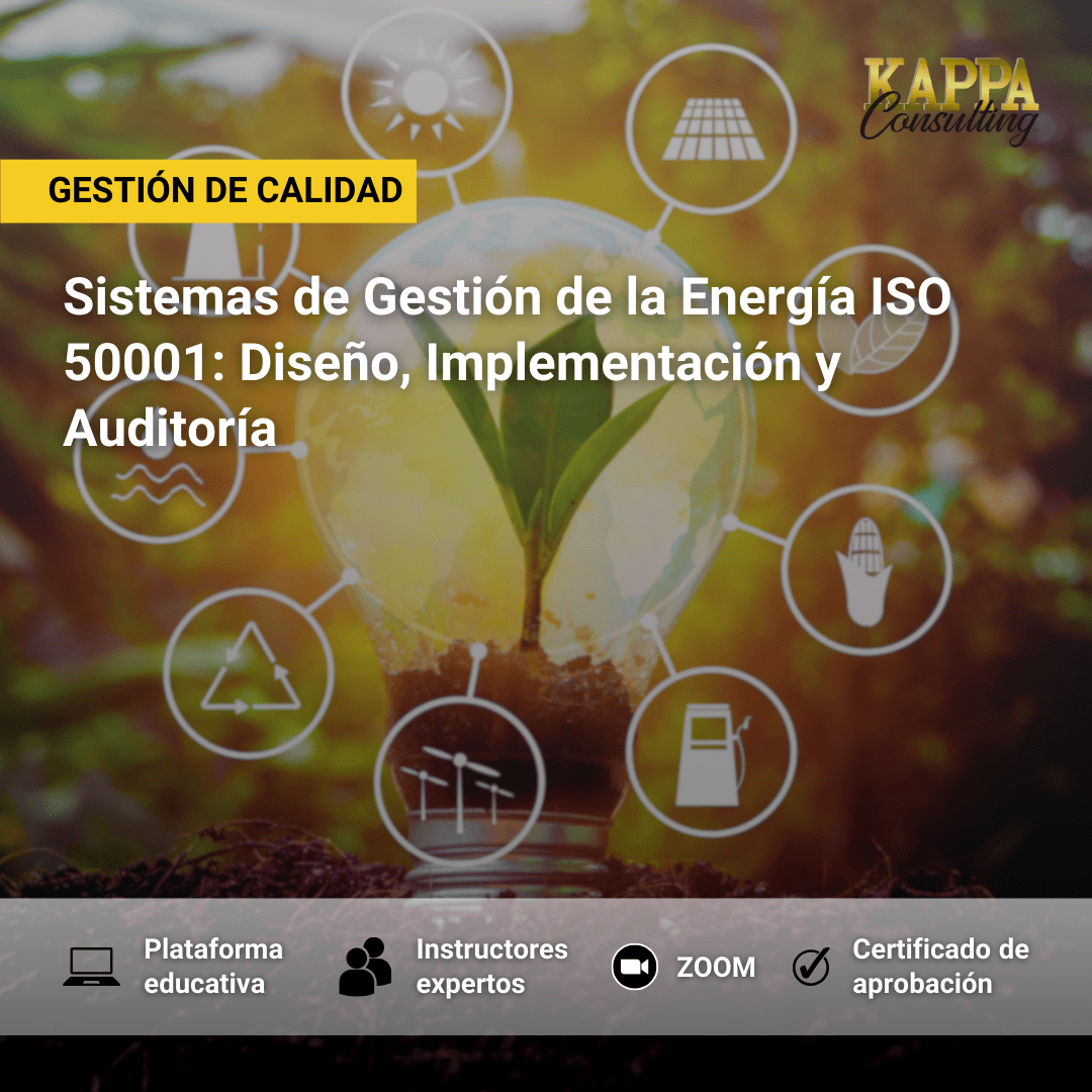 Curso virtual Sistemas de Gestión de la Energía ISO 50001: Diseño, Implementación y Auditoría